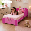 Minnie Mouse Kids Wooden Toddler Bed Frame with Attached Guardrails | Fits Standard Crib Mattress | JPMA Certified Pink Bedroom Furniture | 142.9 x 76.9 x 66.7 CM | 15M+