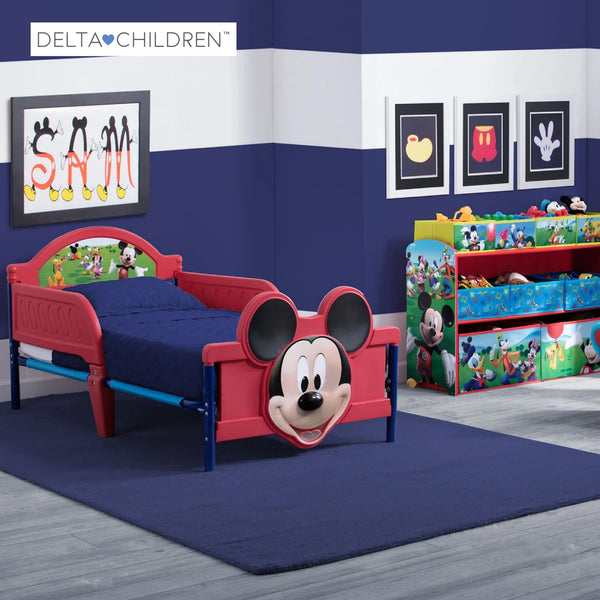 Mickey Mouse 3D Toddler Bed | Red | Fits Crib Mattress | Guardrails for Safety | Kid-Sized | Perfect for Ages 2+ | JPMA Certified | 146 x 72 x 67 CM
