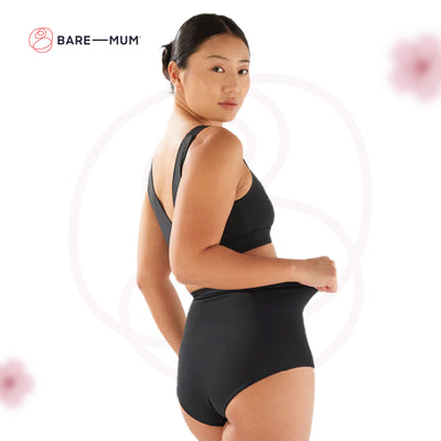 Postpartum Briefs | Reversible | Soft & Supportive | Holds Warm & Cool Insert | Breathable & Comfortable | Designed for C-Section & Perineal Relief | Machine Washable - Medium Size