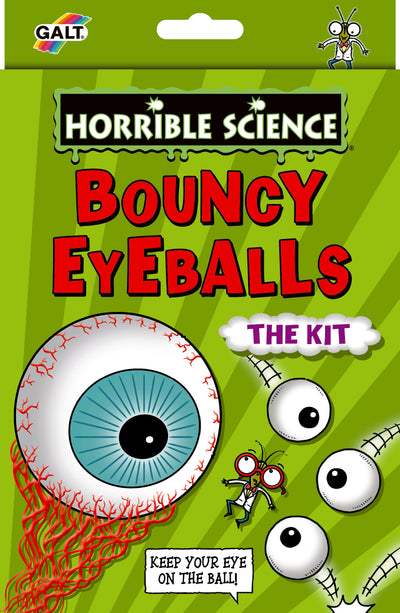 Horrible Science Bouncy Eyeballs Kit – Create Your Own Spooky, Bouncing Eyeballs – Fun & Educational Science Experiment for Kids – STEM Toy Gift