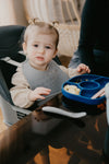 BBLÜV Set (NAVY) - Ultimate Silicone Feeding Set for Babies & Toddlers | Suction Plate, Spill-Proof Cup, Soft Spoon & Bib | Easy to Clean, Safe & Durable Dining Kit