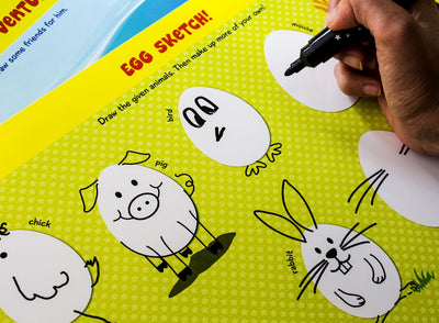 Kids Write and Wipe Doodle and Draw Activity Mats | Creative Drawing Educational Reusable Art Game | Fun Screen-Free Learning Toy for Boys Girls | 6-9 Years