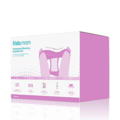 Frida Mom Postpartum Recovery Essentials Kit - Includes Disposable Underwear, Ice Maxi Absorbency Pads, Cooling Witch Hazel Medicated Pad Liners, Perineal Medicated Healing Foam And Peri Bottle