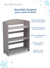 MySize Kids Bookshelf | 3 Open Shelves | Wood Bookcase Organizer | GREENGUARD Certified | Grey | 62.5x26.6x83.8 CM | Nursery & Playroom Storage