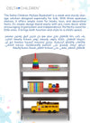 MySize Kids Bookshelf | 3 Open Shelves | Wood Bookcase Organizer | GREENGUARD Certified | Grey | 62.5x26.6x83.8 CM | Nursery & Playroom Storage