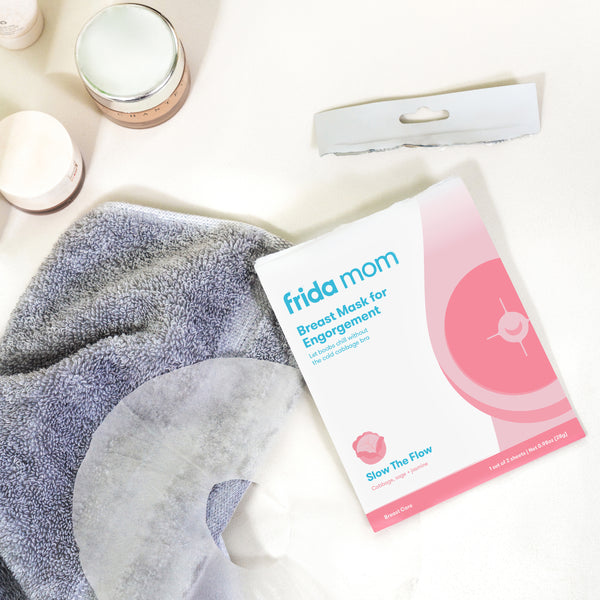 Frida Mom Breast Mask for Engorgement - Relieve Engorged Boobs + Breastfeeding Weaning- 2 Sheet Masks