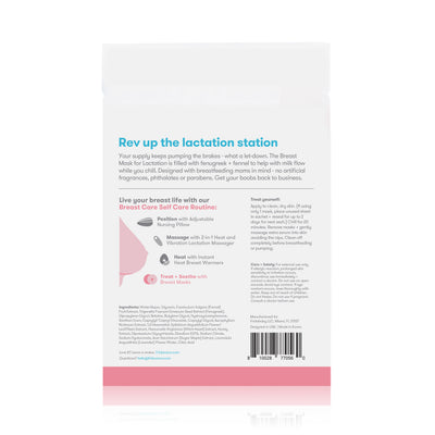 Frida Mom Breast Mask for Lactation - Made with Fenugreek + Fennel to Increase Milk Supply - 2 Sheet Masks