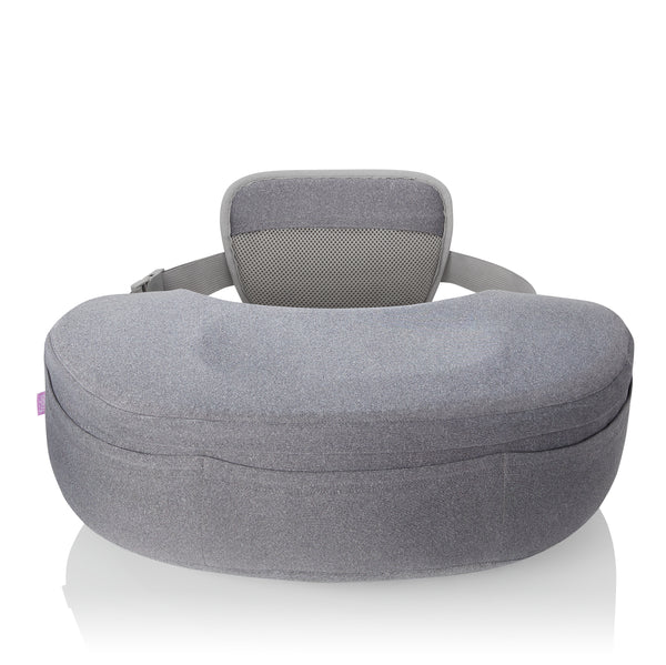 Frida Mom Adjustable Nursing Pillow - Customizable Breastfeeding Pillow for Mom + Baby Comfort with Back Support, Adjustable Wrap Around Waist Strap, Pockets for Heat Relief