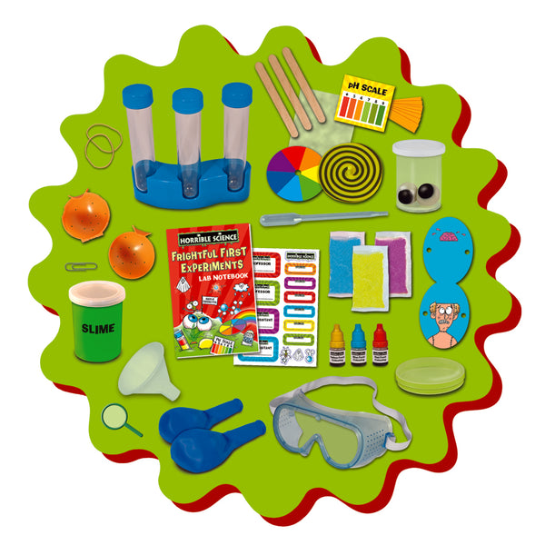 Horrible Science Frightful First Experiments Kit – Fun & Easy Science for Kids, Educational STEM Learning Set with Slime, Explosions & Colorful Reactions!