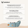 Ergonomic Hip Seat Baby Carrier | Strap-Free Hipseat with Storage & Bottle Holder | Non-Slip Seat | Vegan Leather | For Babies & Toddlers | 30×18×15 CM