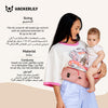 Ergonomic Hip Seat Baby Carrier | Strap-Free Hipseat with Storage & Bottle Holder | Non-Slip Seat | Vegan Leather | For Babies & Toddlers | 30×18×15 CM
