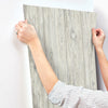 Mushroom Wood Grey Peel and Stick Wallpaper | Removable Self-Adhesive Wall Covering | Easy Apply Damage-Free Decor for Bedroom Living Room Accent Wall