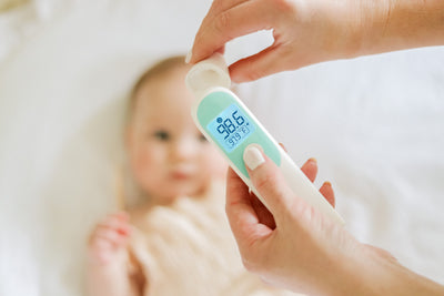 Frida Baby Infrared Thermometer 3 In 1 Ear, Forehead + Touchless For Babies, Toddlers, Adults, And Bottle Temperatures, White