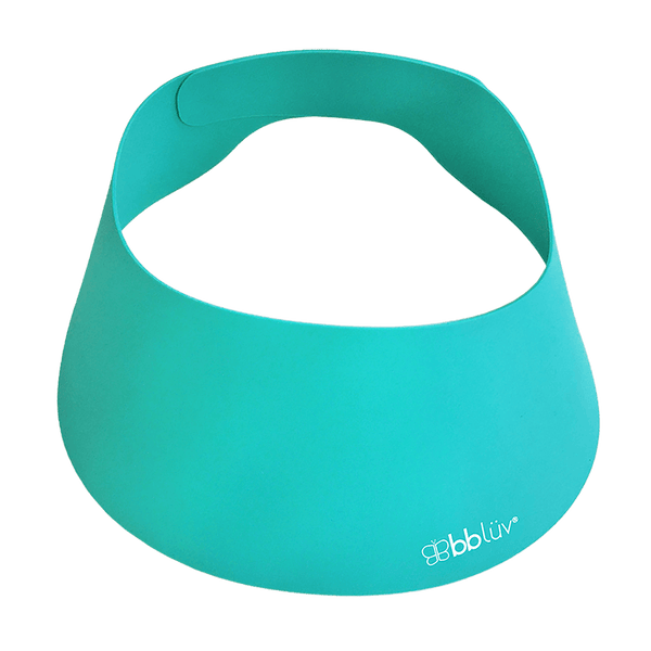 BBLUV Käp Silicone Shampoo Repellent Cap – Aqua | Adjustable, Soft & Waterproof Bath Visor for Babies & Toddlers | No More Tears, Protects Eyes & Ears