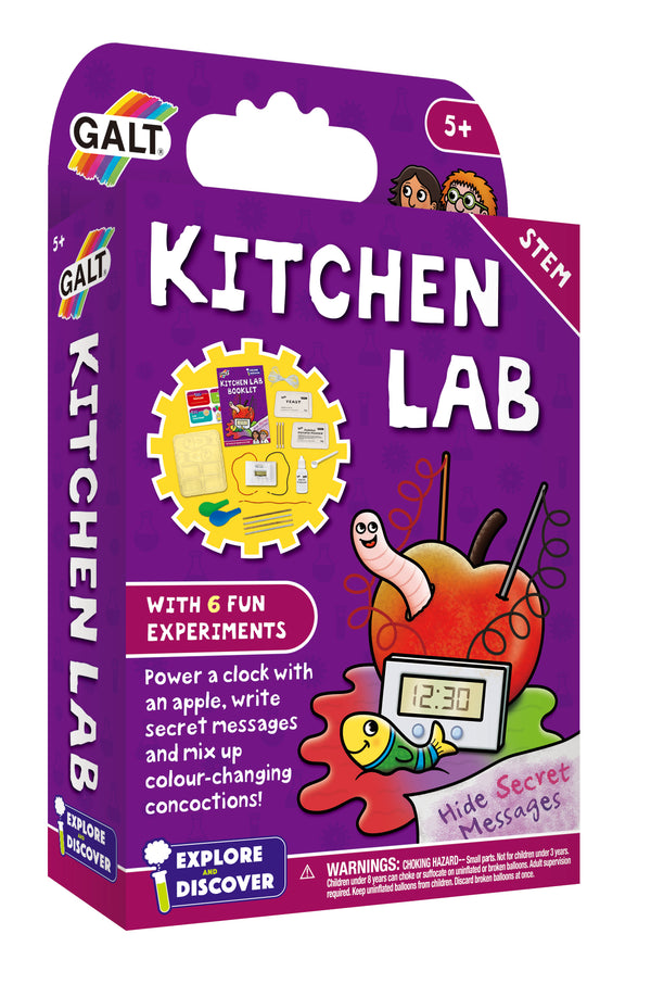 🔬 Galt Kitchen Lab – Fun STEM Science Kit for Kids | 6 Exciting Experiments | Learn Chemistry & Electricity with Hands-On Activities | Ages 5+ 🧪⚡