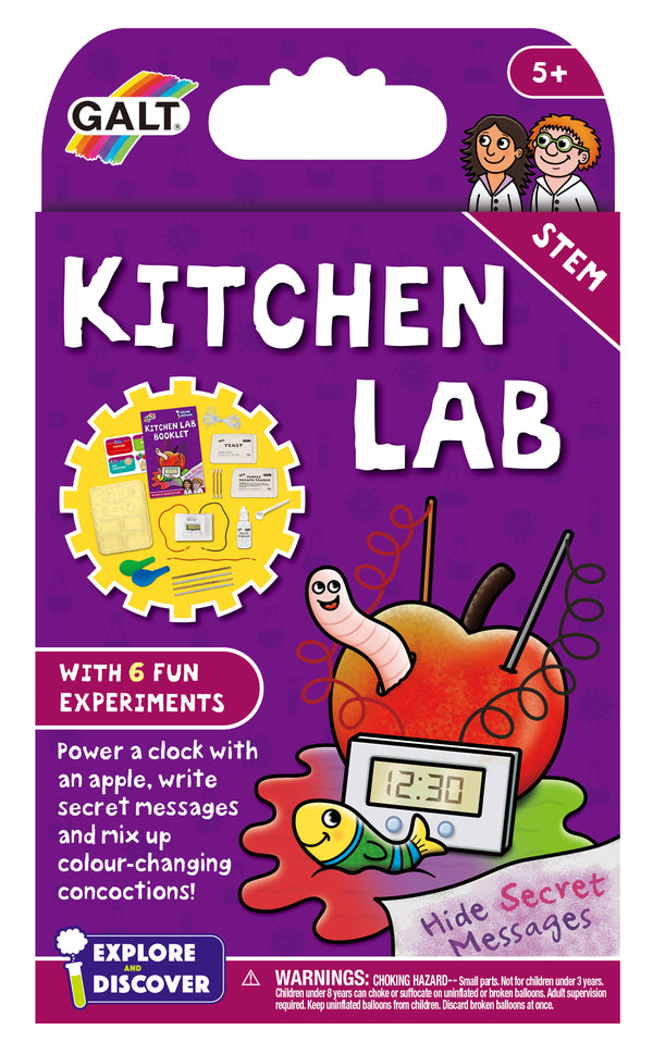 🔬 Galt Kitchen Lab – Fun STEM Science Kit for Kids | 6 Exciting Experiments | Learn Chemistry & Electricity with Hands-On Activities | Ages 5+ 🧪⚡
