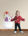 Build A Snowman Peel and Stick Wall Decals | Removable Repositionable Stickers | Easy Damage-Free Wall Art for Kids Bedroom Nursery Playroom