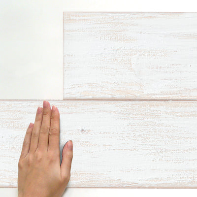Shiplap Wood Plank Peel and Stick Wall Decals | Removable Repositionable Stickers | Easy Damage-Free Wall Art for Kids Bedroom Nursery Playroom