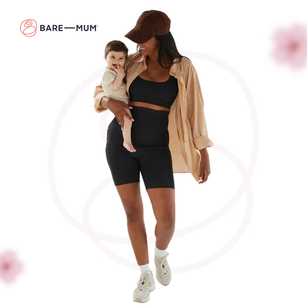 Postpartum Recovery Shorts | 360˚ Support for Abdomen | Pelvic Floor & Back | Warm & Cool Therapy Pocket | Seamless Design | Breathable | Machine Washable
