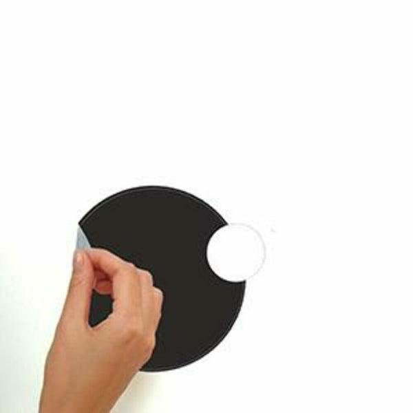 Black And White Chalkboard Dots Peel and Stick Wall Decals | Removable Repositionable Stickers | Easy Damage-Free Wall Art for Kids Bedroom Nursery Playroom