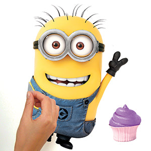 Despicable Me 2 Minions Peel and Stick Wall Decals | Removable Repositionable Stickers | Easy Damage-Free Wall Art for Kids Bedroom Nursery Playroom