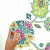 Boho Floral Peel and Stick Wall Decals | Removable Repositionable Stickers | Easy Damage-Free Wall Art for Kids Bedroom Nursery Playroom