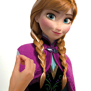 Frozen Anna Peel and Stick Wall Decals | Removable Repositionable Stickers | Easy Damage-Free Wall Art for Kids Bedroom Nursery Playroom