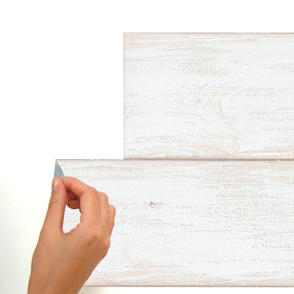 Shiplap Wood Plank Peel and Stick Wall Decals | Removable Repositionable Stickers | Easy Damage-Free Wall Art for Kids Bedroom Nursery Playroom