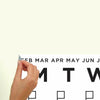 Calendar Peel and Stick Dry Erase Wall Decals | Removable Writable Reusable Surface | Easy Apply Damage-Free Decor for Home Office Kids Room