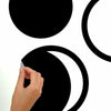 Phases Of The Moon Chalk Peel and Stick Wall Decals | 15 Decals | Removable Repositionable Stickers | Easy Damage-Free Wall Art for Kids Bedroom Nursery Playroom