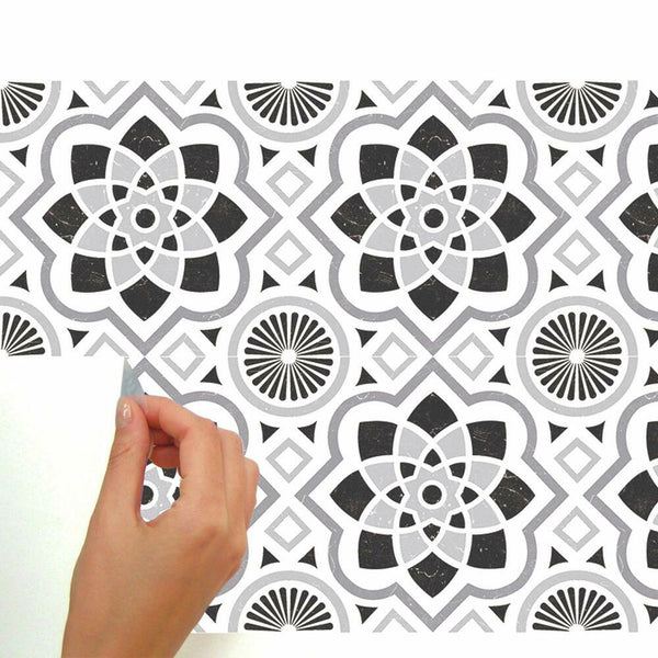 Spanish Tile Peel and Stick Wall Decals | 16 Decals | Removable Repositionable Stickers | Easy Damage-Free Wall Art for Kids Bedroom Nursery Playroom