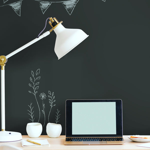 Chalkboard Peel and Stick Wallpaper | Removable Self-Adhesive Wall Covering | Easy Apply Damage-Free Decor for Bedroom Living Room Accent Wall