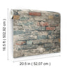 Brick Alley Peel and Stick Wallpaper | Removable Self-Adhesive Wall Covering | Easy Apply Damage-Free Decor for Bedroom Living Room Accent Wall