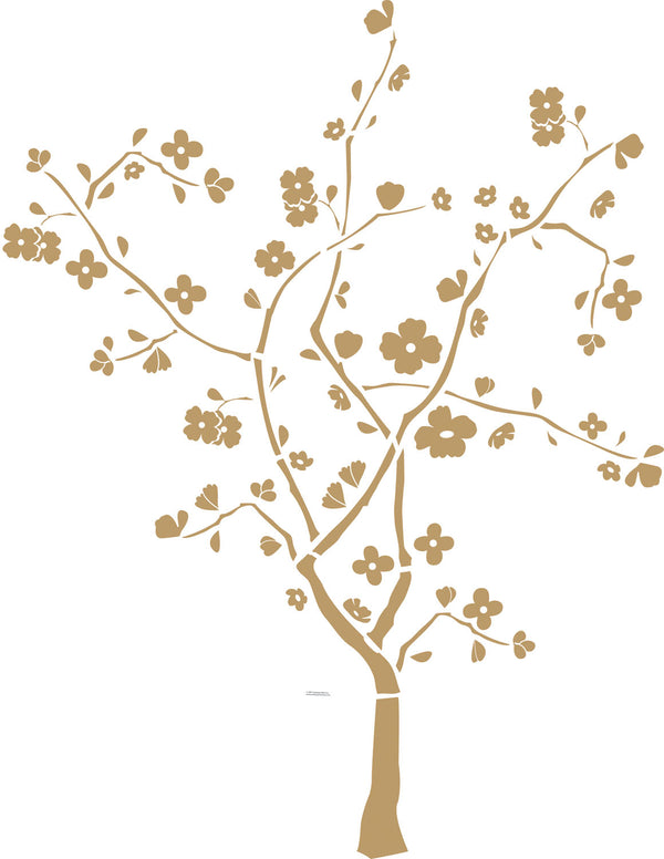 Cherry Blossom Peel and Stick Wall Decals | Removable Repositionable Stickers | Easy Damage-Free Wall Art for Kids Bedroom Nursery Playroom