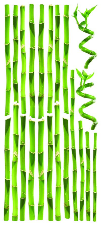 Bamboo Peel and Stick Wall Decals | Removable Repositionable Stickers | Easy Damage-Free Wall Art for Kids Bedroom Nursery Playroom