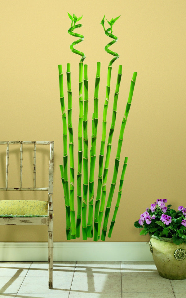 Bamboo Peel and Stick Wall Decals | Removable Repositionable Stickers | Easy Damage-Free Wall Art for Kids Bedroom Nursery Playroom