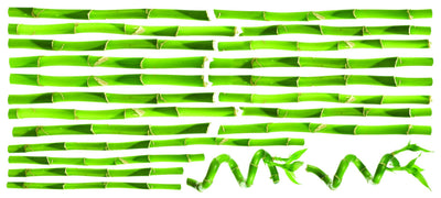 Bamboo Peel and Stick Wall Decals | Removable Repositionable Stickers | Easy Damage-Free Wall Art for Kids Bedroom Nursery Playroom