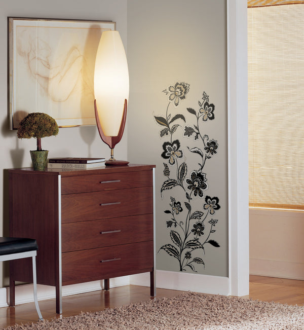Jazzy Jacobean Peel and Stick Wall Decals | Removable Repositionable Stickers | Easy Damage-Free Wall Art for Kids Bedroom Nursery Playroom