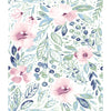 Clara Jean April Showers Flowers Peel and Stick Wallpaper | Removable Self-Adhesive Wall Covering | Easy Apply Damage-Free Decor for Bedroom Living Room Accent Wall