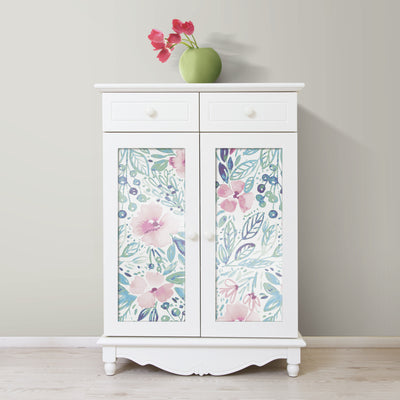 Clara Jean April Showers Flowers Peel and Stick Wallpaper | Removable Self-Adhesive Wall Covering | Easy Apply Damage-Free Decor for Bedroom Living Room Accent Wall