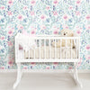 Clara Jean April Showers Flowers Peel and Stick Wallpaper | Removable Self-Adhesive Wall Covering | Easy Apply Damage-Free Decor for Bedroom Living Room Accent Wall