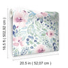 Clara Jean April Showers Flowers Peel and Stick Wallpaper | Removable Self-Adhesive Wall Covering | Easy Apply Damage-Free Decor for Bedroom Living Room Accent Wall