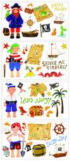 Treasure Hunt Peel and Stick Wall Decals | Removable Repositionable Stickers | Easy Damage-Free Wall Art for Kids Bedroom Nursery Playroom