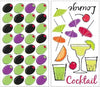 Martini Lounge Peel and Stick Wall Decals | Removable Repositionable Stickers | Easy Damage-Free Wall Art for Kids Bedroom Nursery Playroom