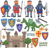 Dragon Hunter Peel and Stick Wall Decals | Removable Repositionable Stickers | Easy Damage-Free Wall Art for Kids Bedroom Nursery Playroom