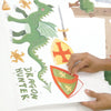 Dragon Hunter Peel and Stick Wall Decals | Removable Repositionable Stickers | Easy Damage-Free Wall Art for Kids Bedroom Nursery Playroom