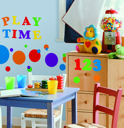 Numbers Primary Peel and Stick Wall Decals | Removable Repositionable Stickers | Easy Damage-Free Wall Art for Kids Bedroom Nursery Playroom