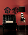 Damask Peel and Stick Wall Decals | Removable Repositionable Stickers | Easy Damage-Free Wall Art for Kids Bedroom Nursery Playroom