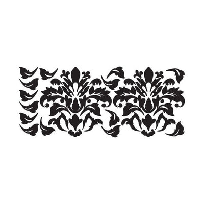 Damask Peel and Stick Wall Decals | Removable Repositionable Stickers | Easy Damage-Free Wall Art for Kids Bedroom Nursery Playroom