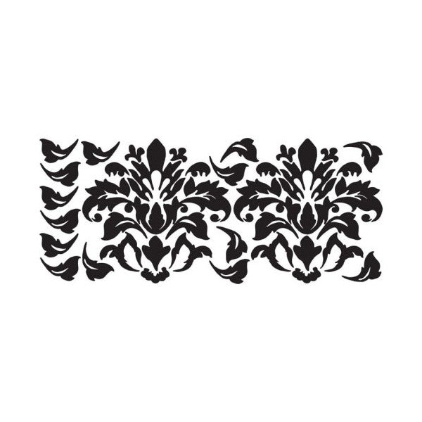 Damask Peel and Stick Wall Decals | Removable Repositionable Stickers | Easy Damage-Free Wall Art for Kids Bedroom Nursery Playroom